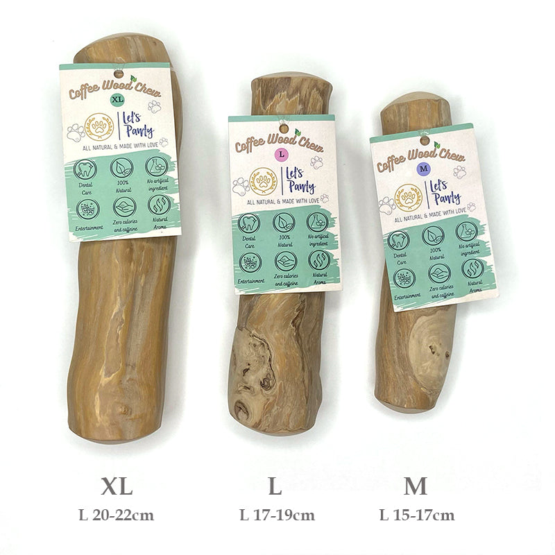 Let's Pawty 天然潔齒咖啡木 (XL size 20-22cm)