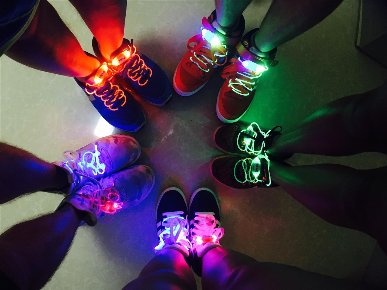(橙色)LED 戶外發光鞋帶 x 1