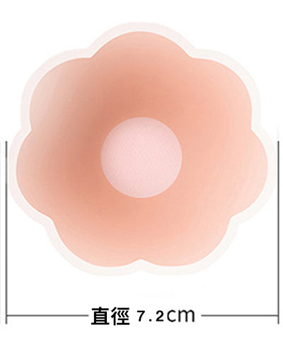 (1對) 梅花形隱形無痕硅膠胸貼