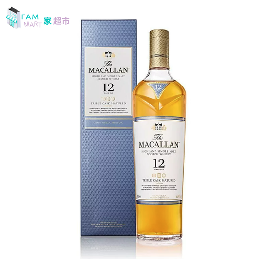 麥卡倫 12 年三桶威士忌 700 ml