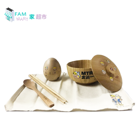 MTR x 出前一丁木碗筷子匙羹紀念票套裝