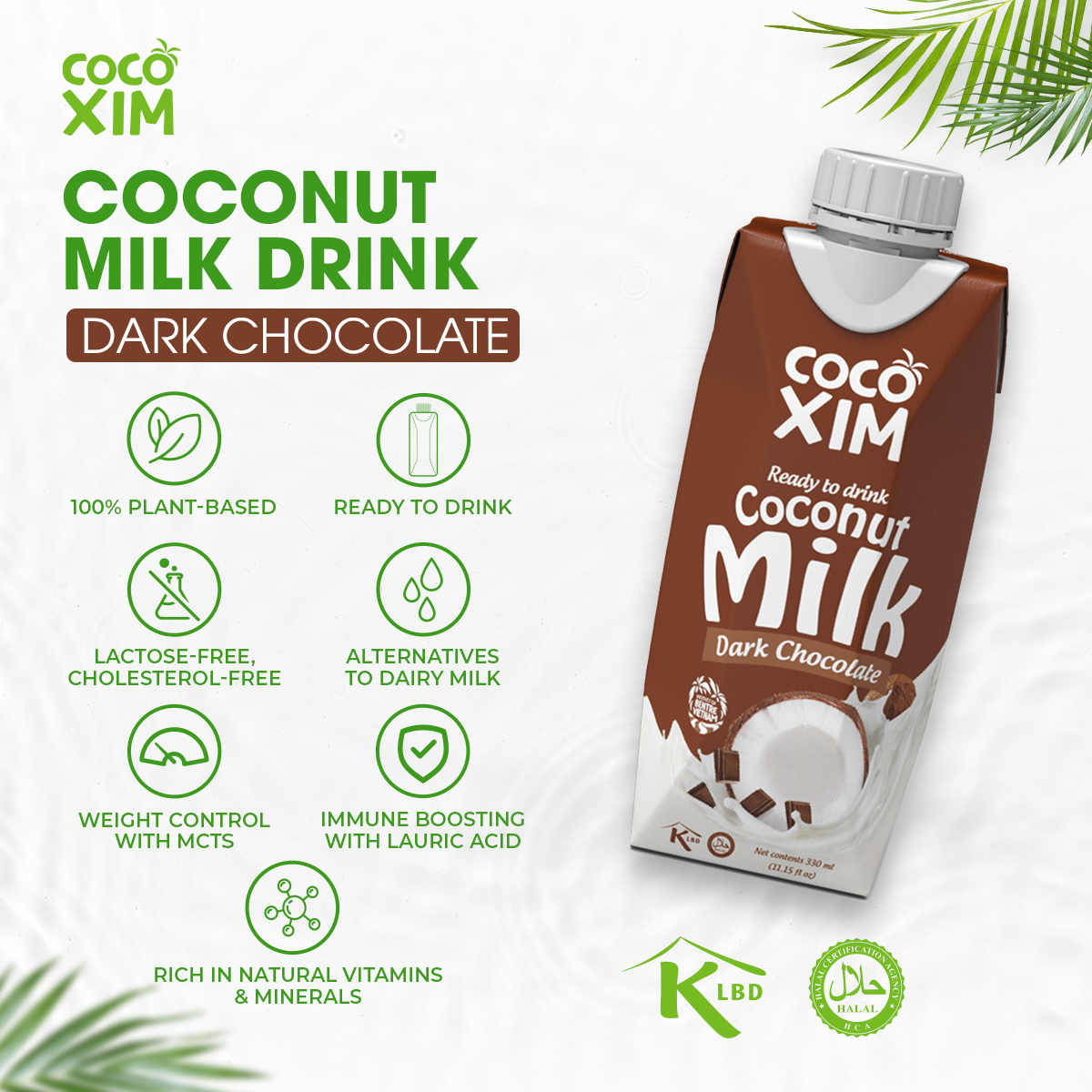 cocoxim - [6盒]朱古力味椰奶 330ml x 6