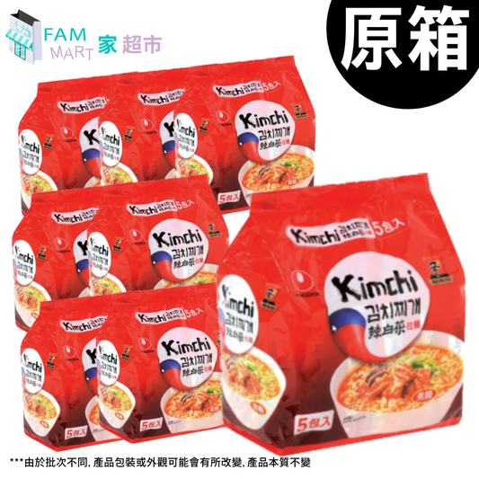 [原箱40包]農心辣白菜拉麵(120g x 5包 x 8袋)