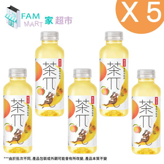 農夫山泉 - [5樽](橙紅色)茶π(茶派)-蜜桃烏龍茶 500ml x 5(香港行貨)