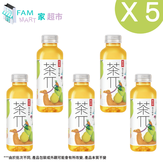 農夫山泉 - [5樽](綠色)茶π(茶派)-柚子綠茶 500ml x 5 香港行貨