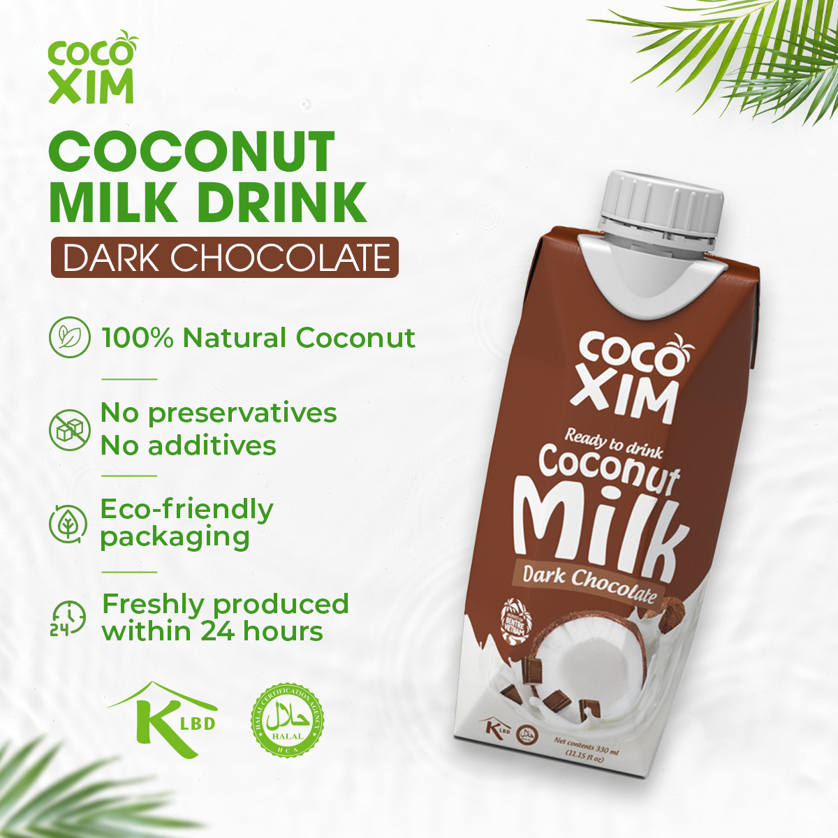 cocoxim - [6盒]朱古力味椰奶 330ml x 6