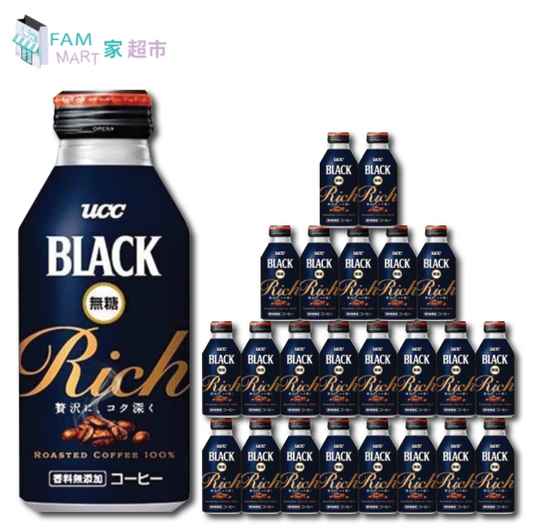 [原箱24罐] UCC BLACK *RICH*無糖黑咖啡(375ml x 24)