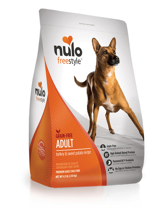 Nulo Freestyle - 無穀物高肉乾糧成犬配方 （火雞、甘薯）4.5磅