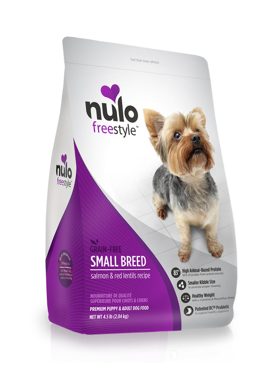 Nulo Freestyle - 無穀物高肉乾糧小型幼及成犬配方 （三文魚、紅扁豆）4.5磅