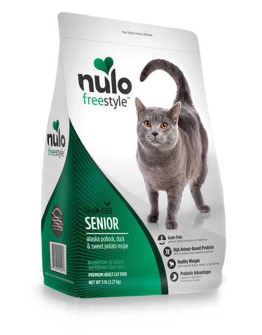 Nulo Freestyle - 無穀物乾糧老貓配方 （阿拉斯加鱈魚、鴨、甘薯）12磅