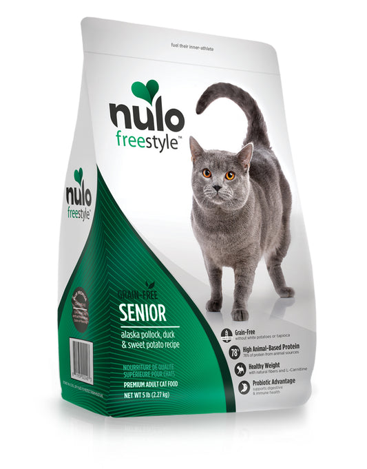 Nulo Freestyle - 無穀物乾糧老貓配方 （阿拉斯加鱈魚、鴨、甘薯）5磅