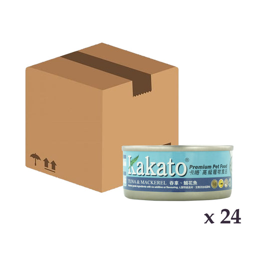 Kakato - 吞拿、鯖花魚 70g x 24罐