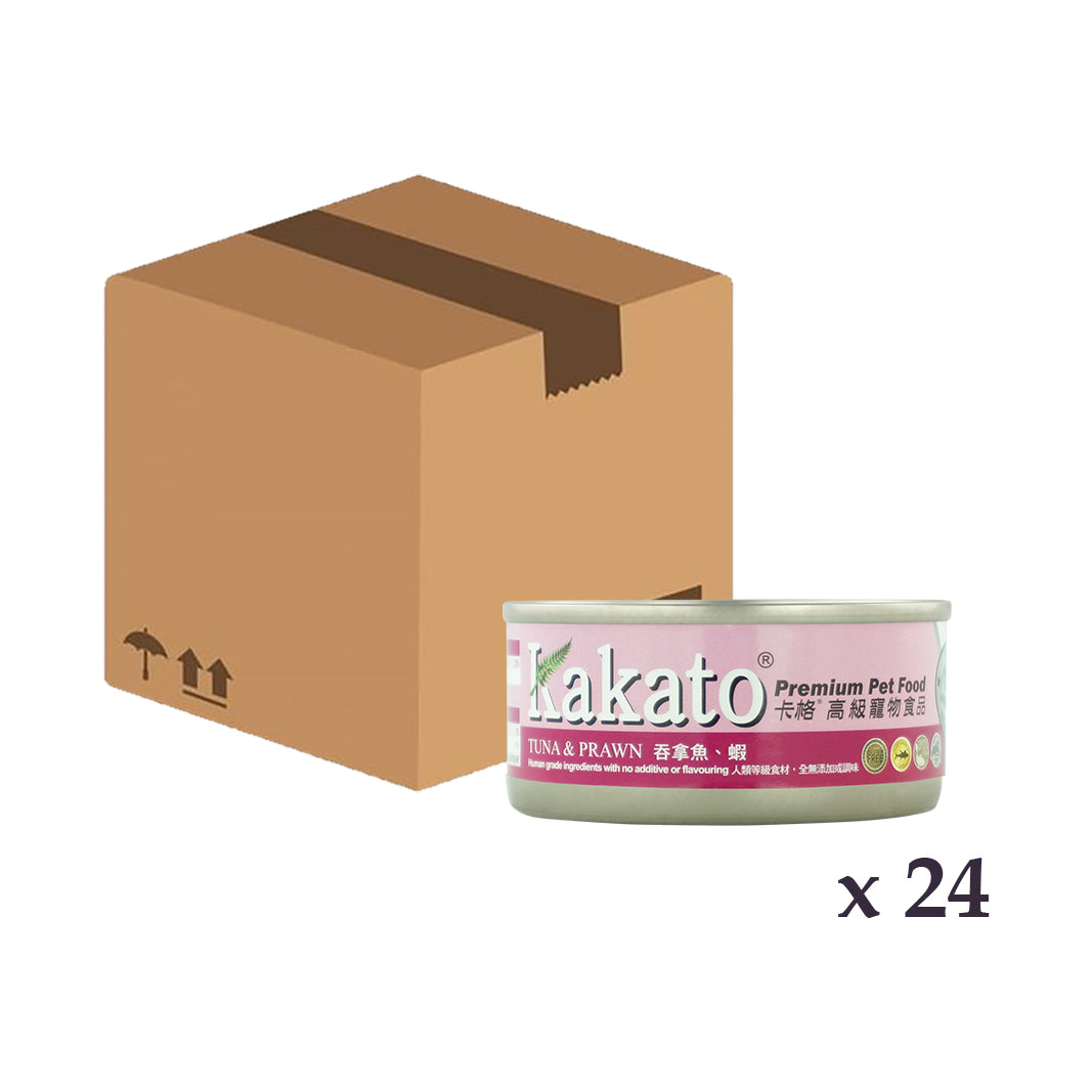 Kakato - 吞拿魚、蝦 70g x  24罐