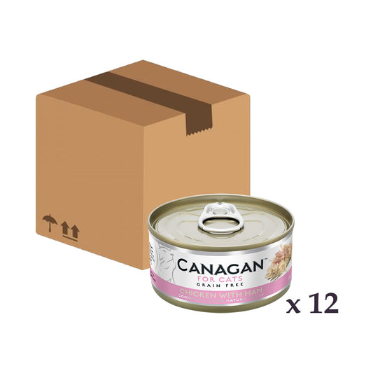 Canagan (原之選) 天然無穀物貓糧罐頭 - 雞肉伴火腿 Chicken with Ham 75g x 12罐
