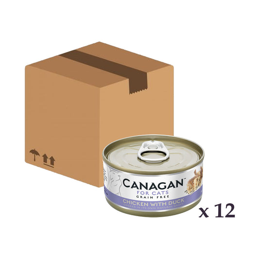 Canagan (原之選) 天然無穀物貓糧罐頭 - 雞肉伴鴨肉 Chicken with Duck 75 g X 12罐