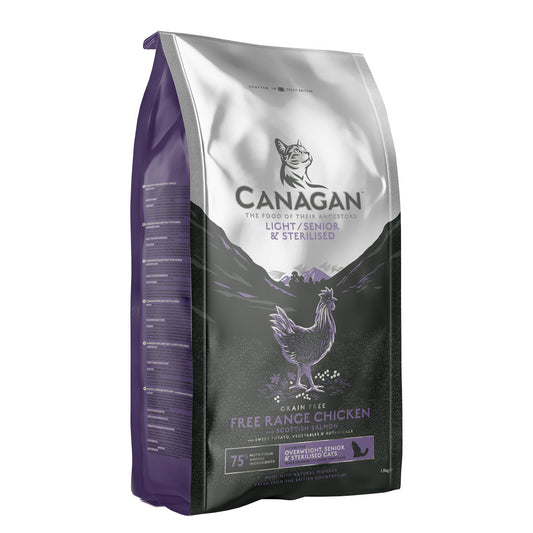 Canagan (原之選) 天然無穀物貓乾糧 - 走地雞配方 (減肥 / 老猫用) Light / Senior / Sterilised - Chicken & Salmon 4kg