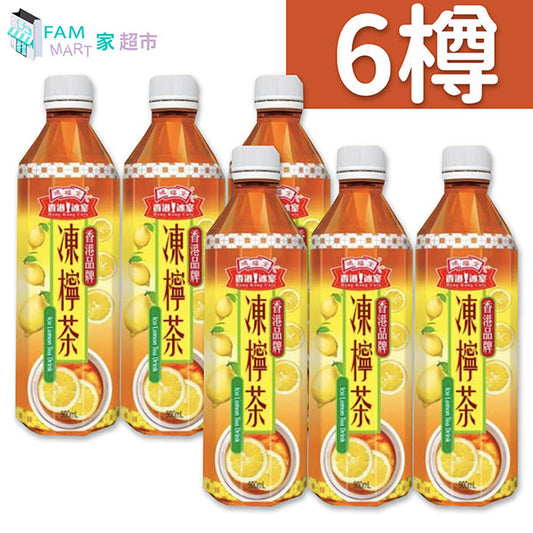 鴻福堂 - [6樽裝] 6樽凍檸茶 (500ml x 6樽)  (新舊包裝隨機發送)