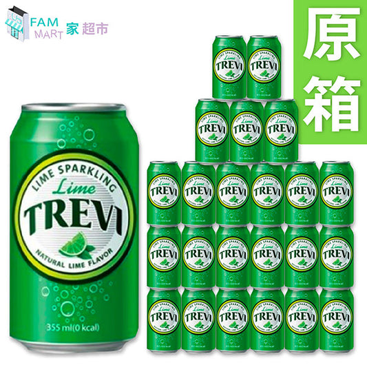 樂天七星 - [原箱24罐] 樂天有氣水-"青檸味" (355ml x 24) (綠色)